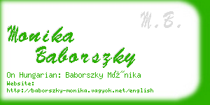 monika baborszky business card